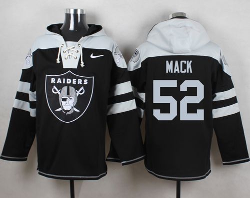 Nike Raiders #52 Khalil Mack Black Player Pullover NFL Hoodie